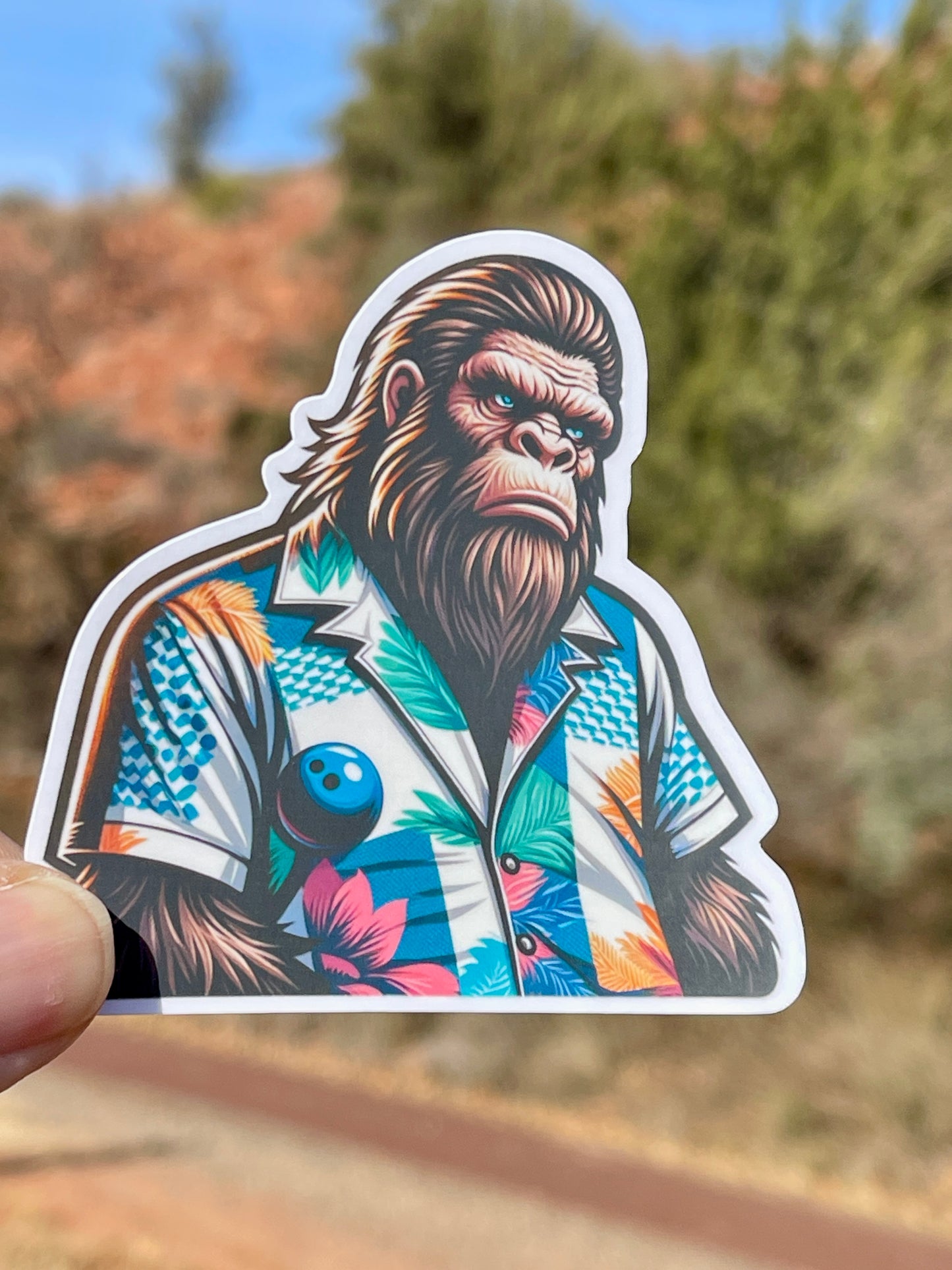 Bigfoot Lebowski Sticker, Bigfoot, Big Lebowski, Sticker, Decal, bowling, bowling shirt, humor, Pun, Bowling sticker, The Dude, movie fans