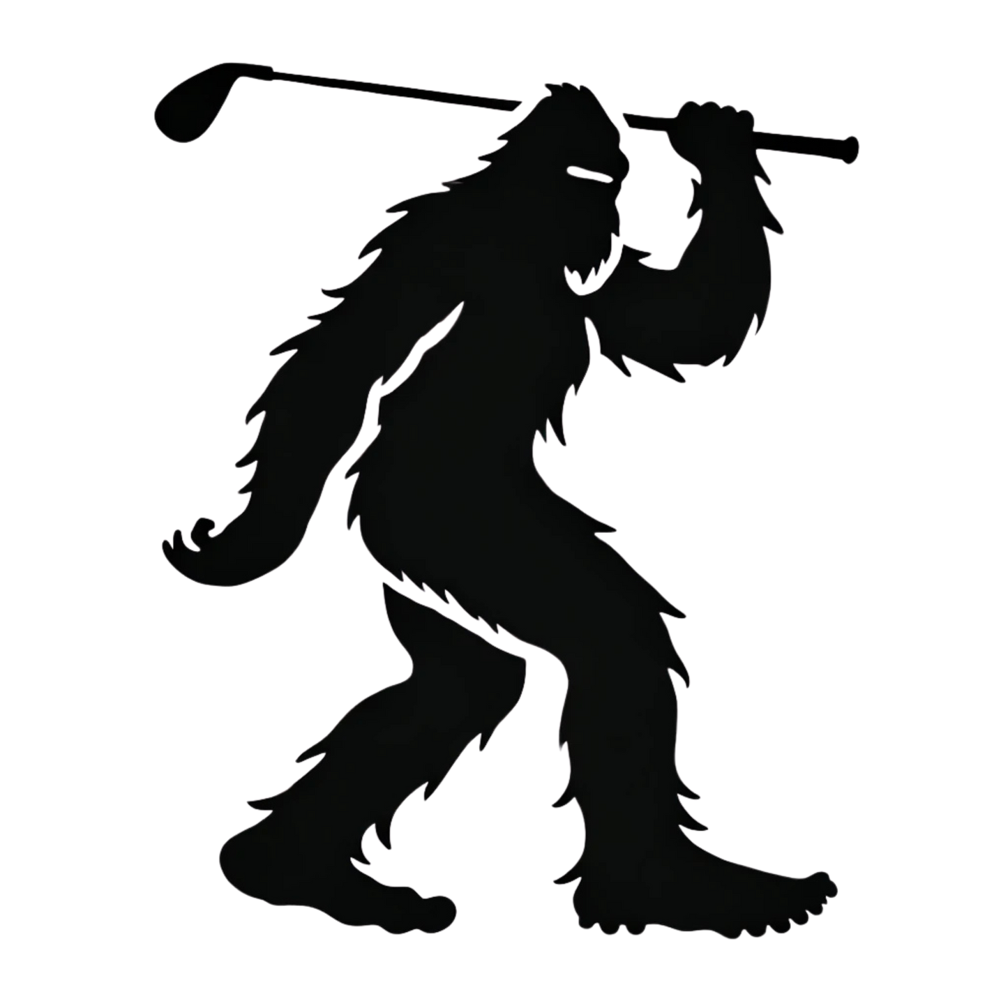 Bigfoot Golfer Vinyl Decal, Sticker, golfer, Bigfoot, Sasquatch, golf,Jeep Decal, Bigfoot Silhouette, Vinyl Decal,Bigfoot Fan,laptop sticker