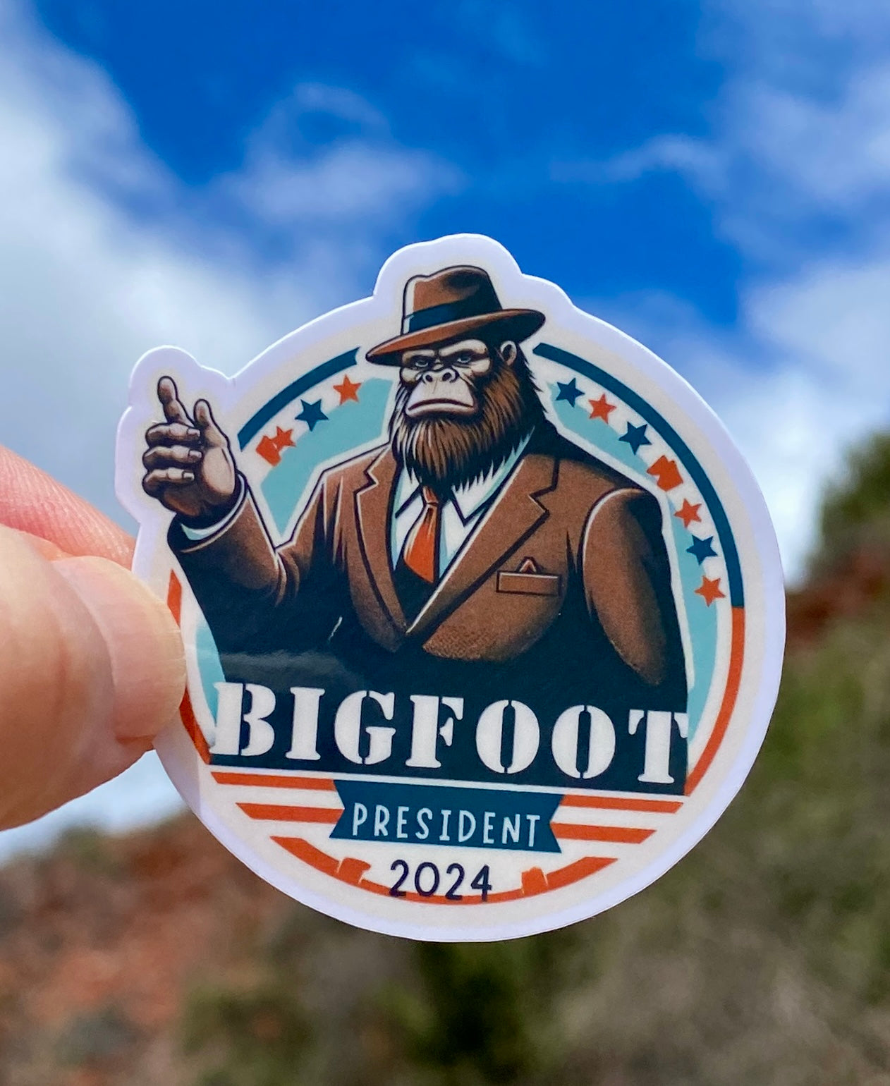 Bigfoot for President 2024 Sticker, Bigfoot, Election, Presidential Election, Sticker, Decal, Vote, Bigfoot, Election 2024, Politics,America