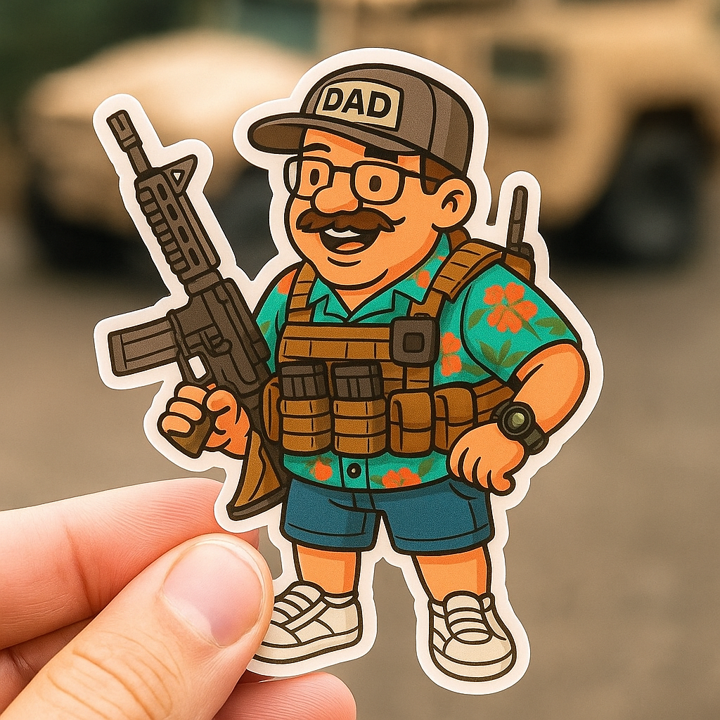Tactical Dad Sticker, Dad, sticker, tacticool, #1 Dad, decal, Father's day, humor, satire, Father, dad joke, Tactical, Gift for Dad ,Daddy, fun
