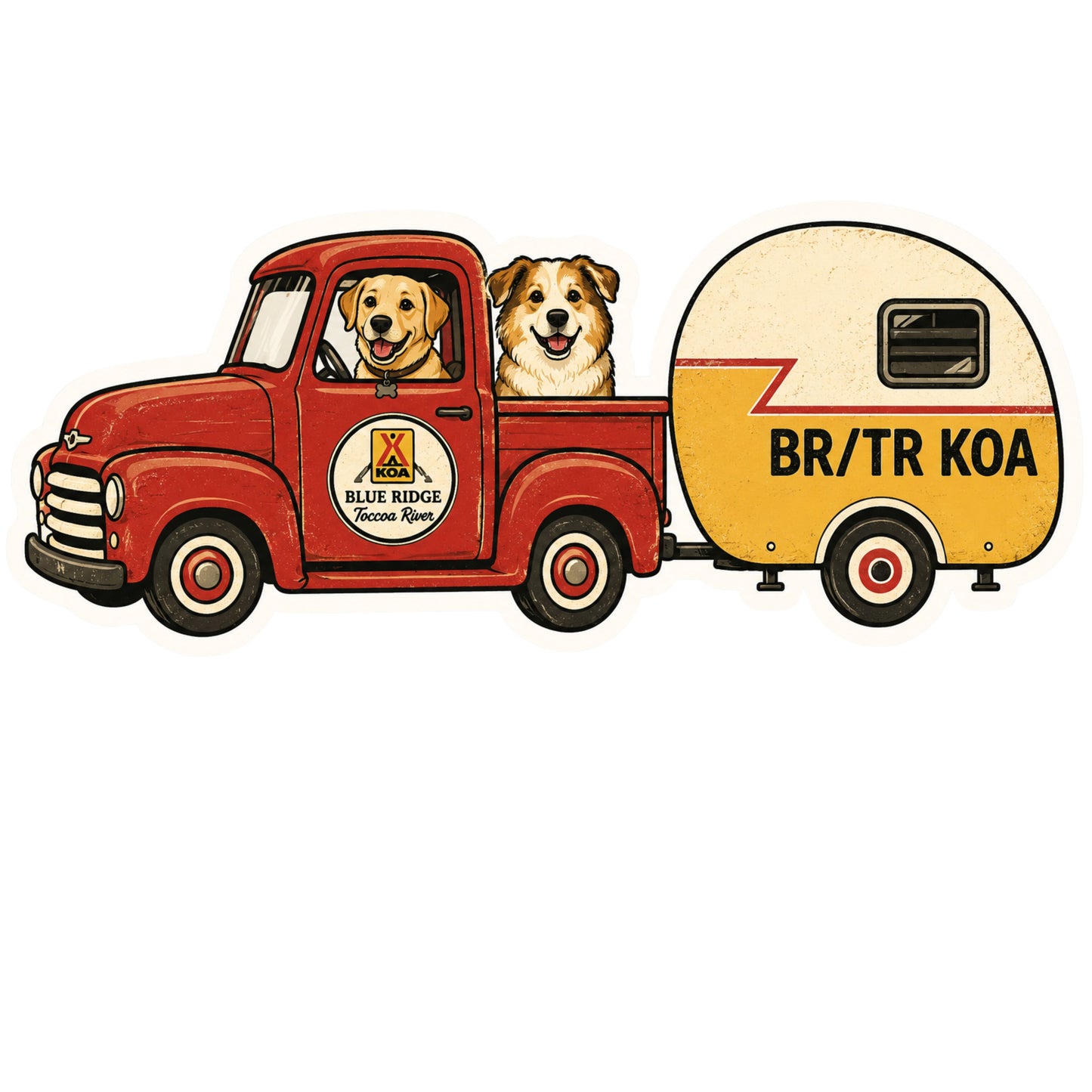 Blue Ridge Toccoa River KOA Custom Sticker  – Fun Camping Keepsake!