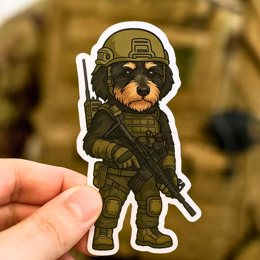 Tactical Bernedoodle Sticker, Bernedoodle, tactical, operator, Tactical gear, sticker, 2a, military, shoot, gear,Dog, service dog, dog dad