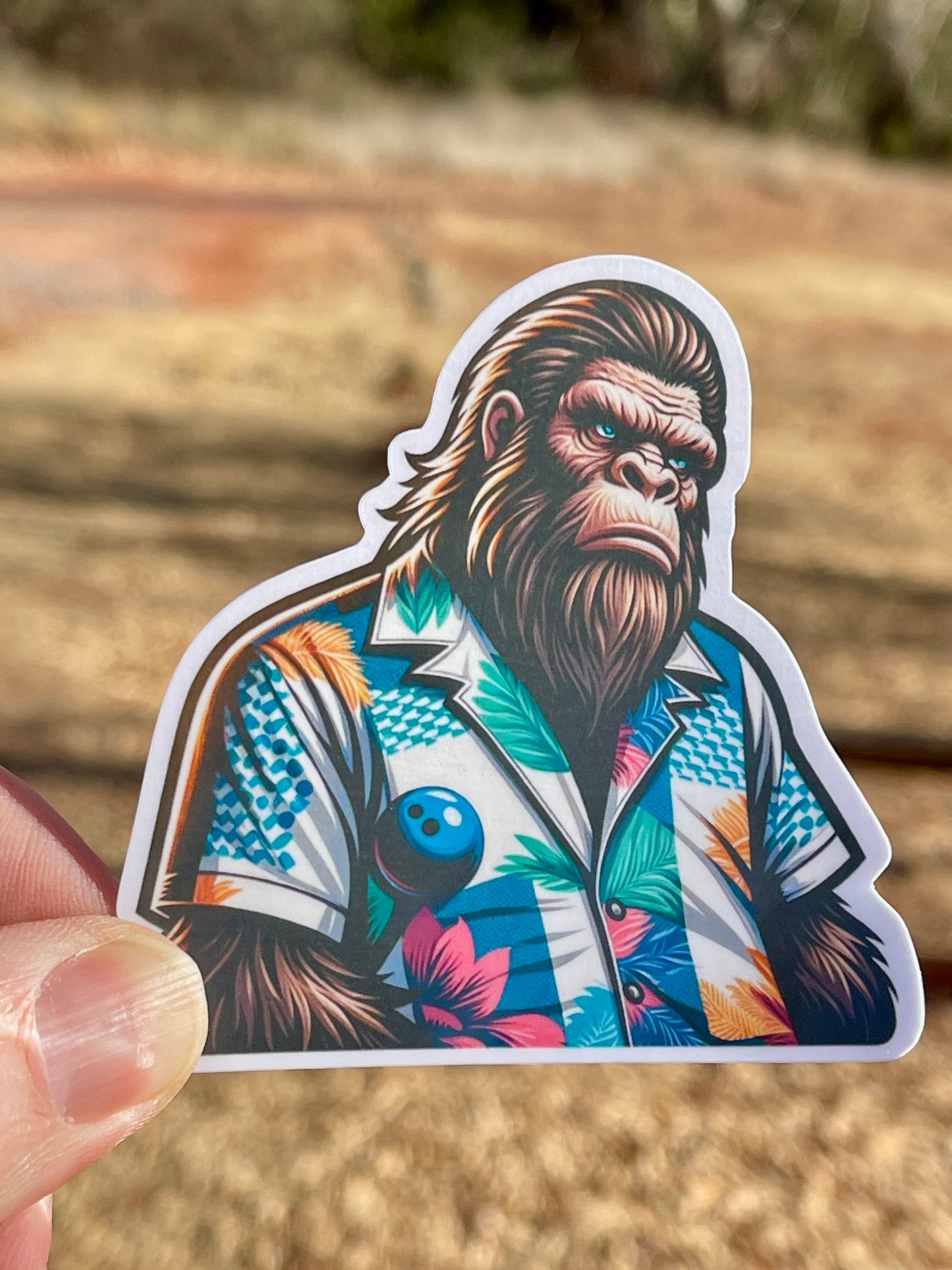 Bigfoot Lebowski Sticker, Bigfoot, Big Lebowski, Sticker, Decal, bowling, bowling shirt, humor, Pun, Bowling sticker, The Dude, movie fans