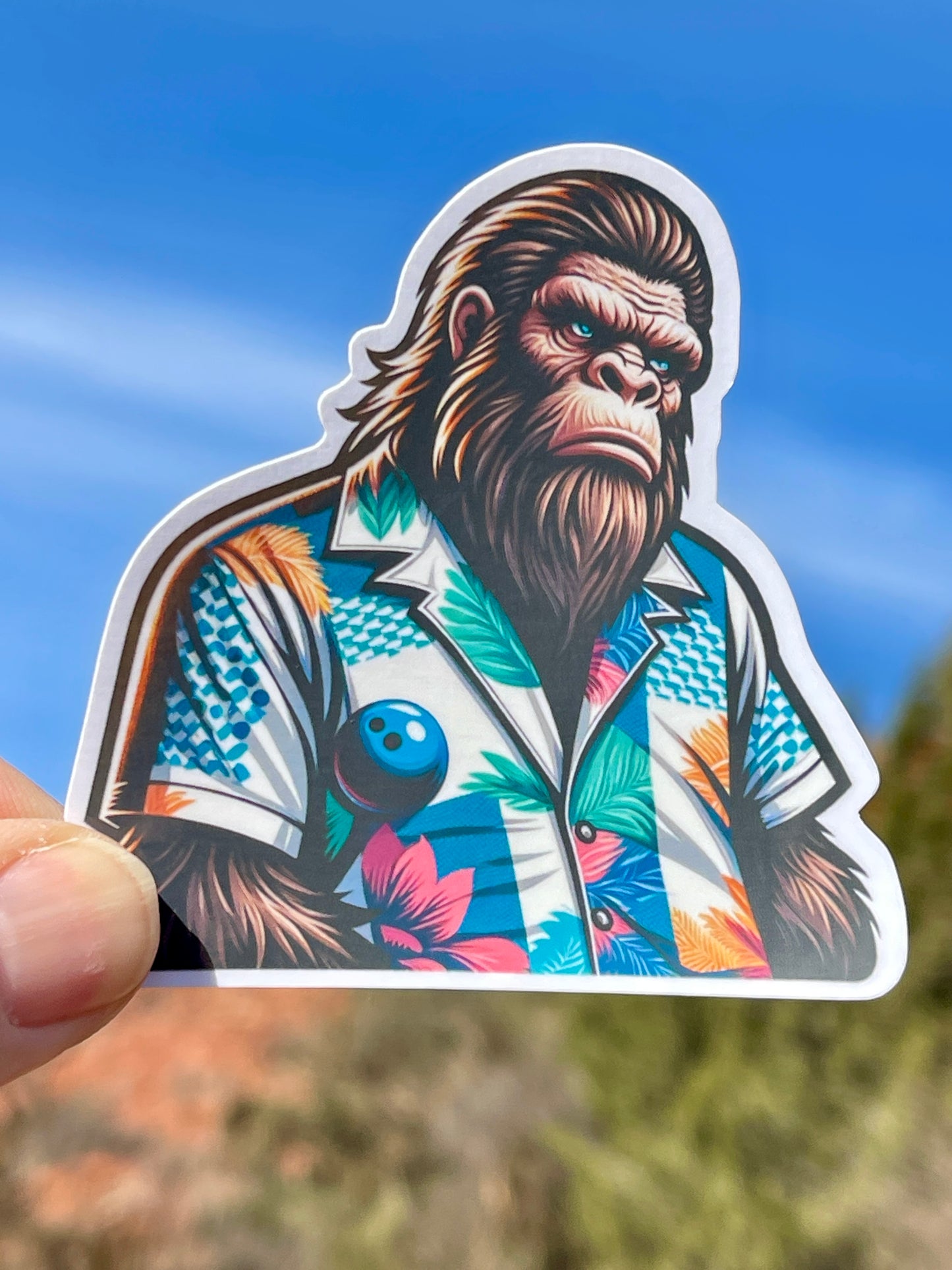 Bigfoot Lebowski Sticker, Bigfoot, Big Lebowski, Sticker, Decal, bowling, bowling shirt, humor, Pun, Bowling sticker, The Dude, movie fans