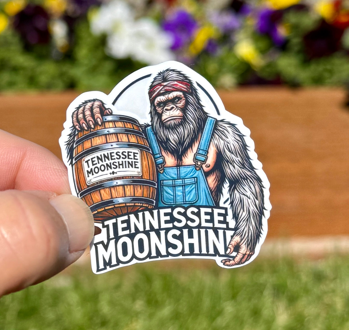 Bigfoot Tennessee Moonshine Sticker, Bigfoot, Moonshine, Sticker, Decal, moonshiner, Sasquatch, Shine, Distillery,alcohol,drinking,Tennessee