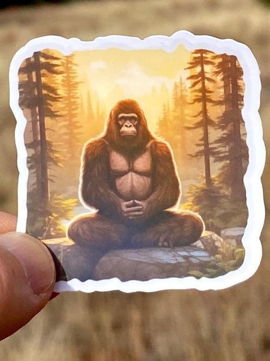 Bigfoot doing Yoga Sticker, Bigfoot, Yoga, Bigfoot Yoga, Sticker, Decal, Namaste, Bigfoot Sticker,Zen, Sasquatch, Chakra, Meditation, Yogi