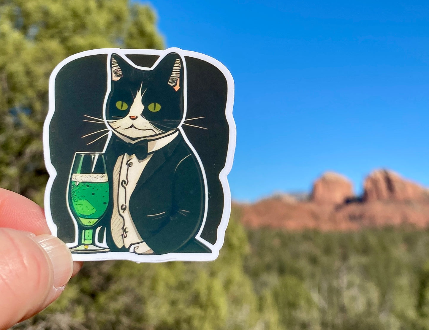 Tuxedo cat stickers, Cat Sticker, Bartender sticker, Funny animal sticker, Bar, Cat Lover, Cat Mom, Gifts for bartender, Gifts for cat lover