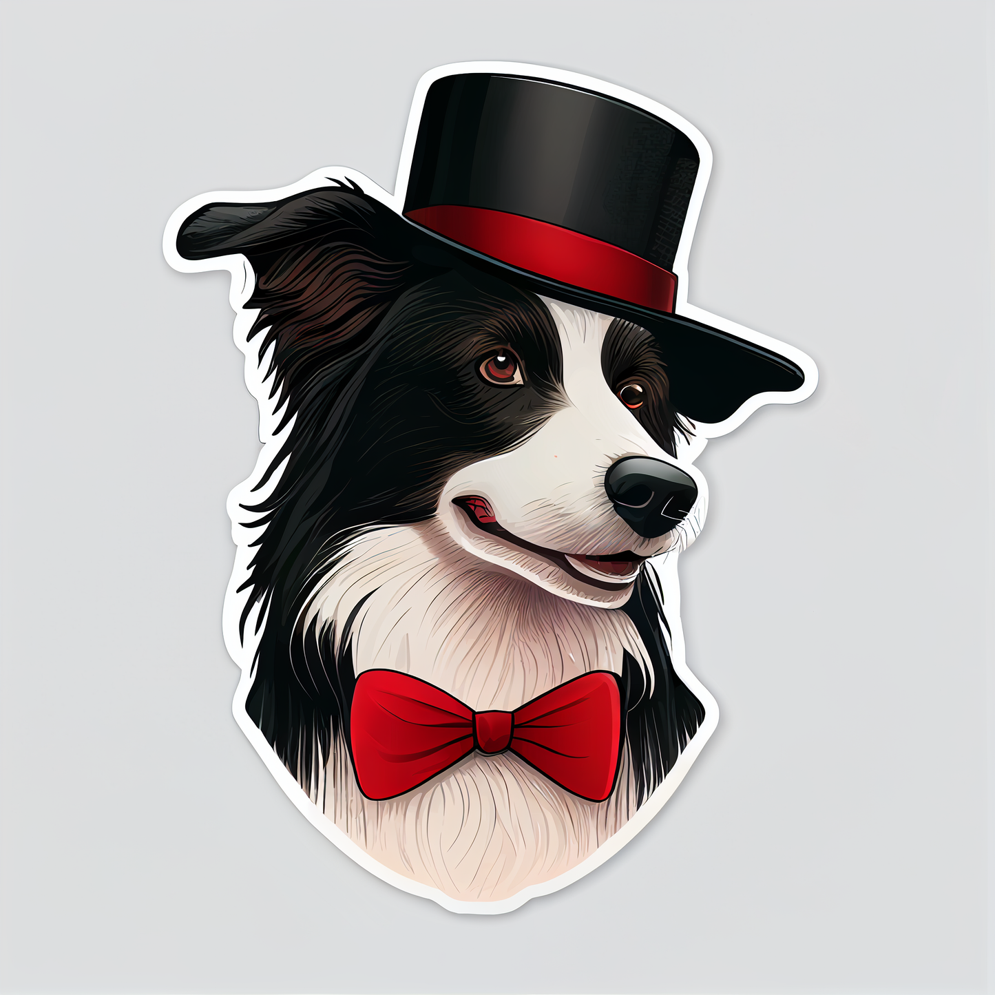 Border Collie sticker, Border Collie Mom, Dog Mom, Dog Lover, border Collie lover, gifts for dog owner, Dog with bow tie, Gift for her, gift