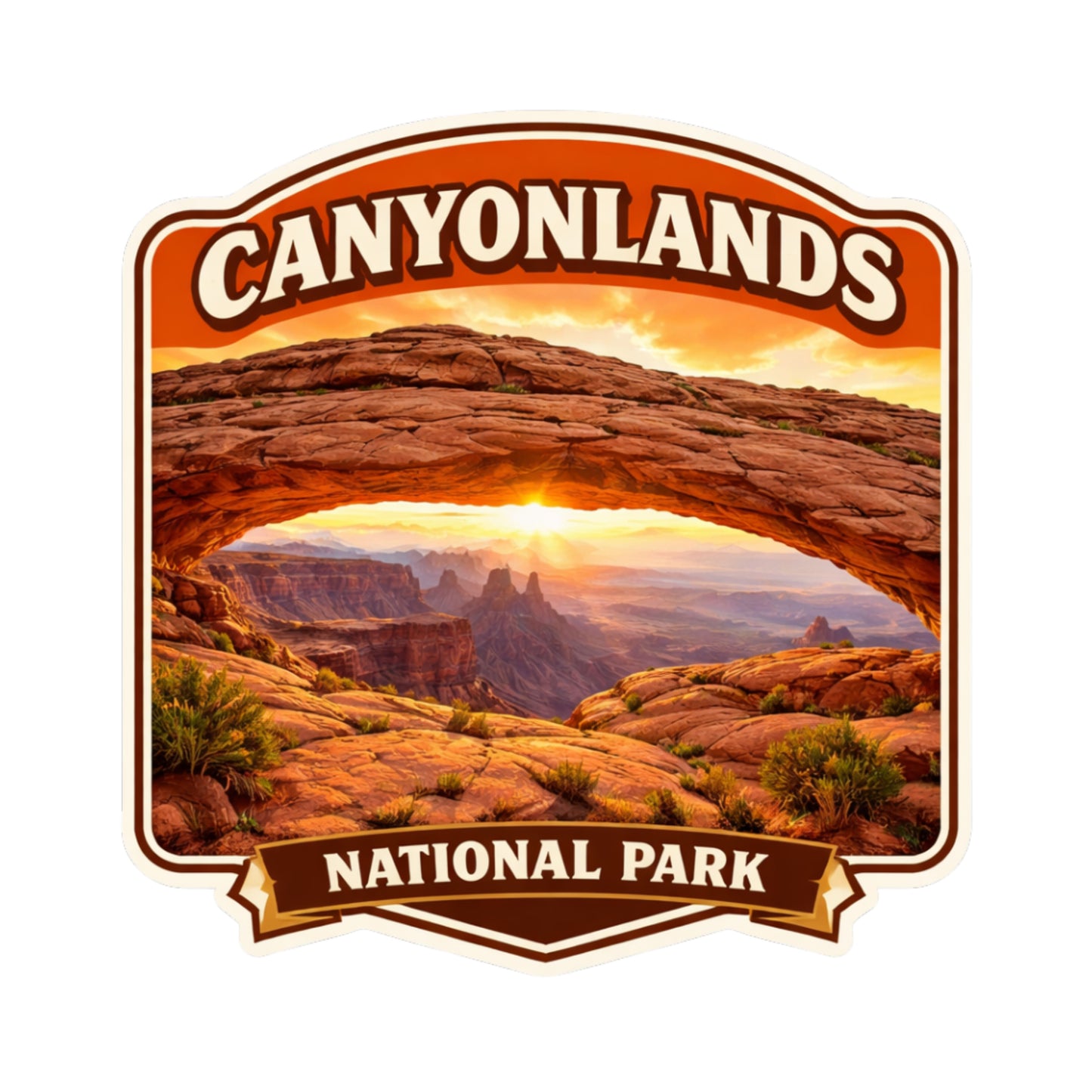 Canyonlands National Park Sticker | Mesa Arch Sunrise | Utah Travel Souvenir | Adventure Sticker | National Park Gift