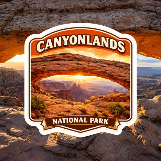 Canyonlands National Park Sticker | Mesa Arch Sunrise | Utah Travel Souvenir | Adventure Sticker | National Park Gift