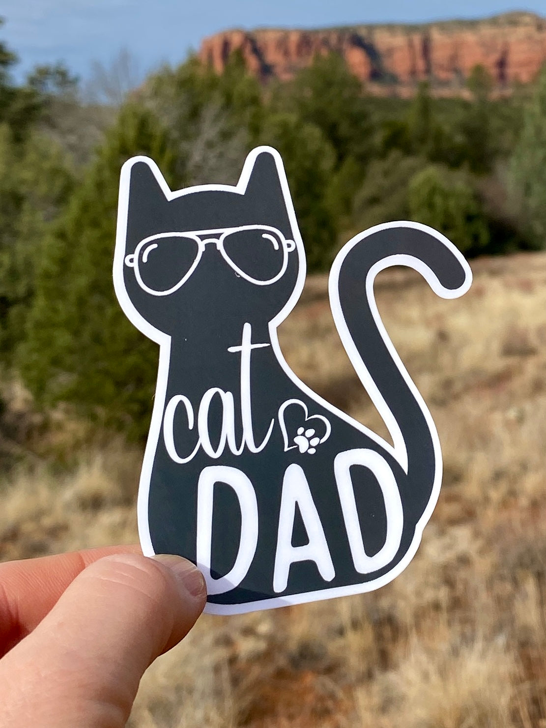 Cat Dad Sticker, Cat Dad, Cat, Sticker, Decal, Cat Lover, black cat, vinyl sticker, gifts for him, Christmas, cute cat, cat dude, cats, cute