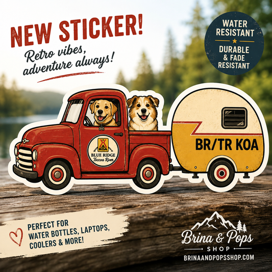 Blue Ridge Toccoa River KOA Custom Sticker  – Fun Camping Keepsake!
