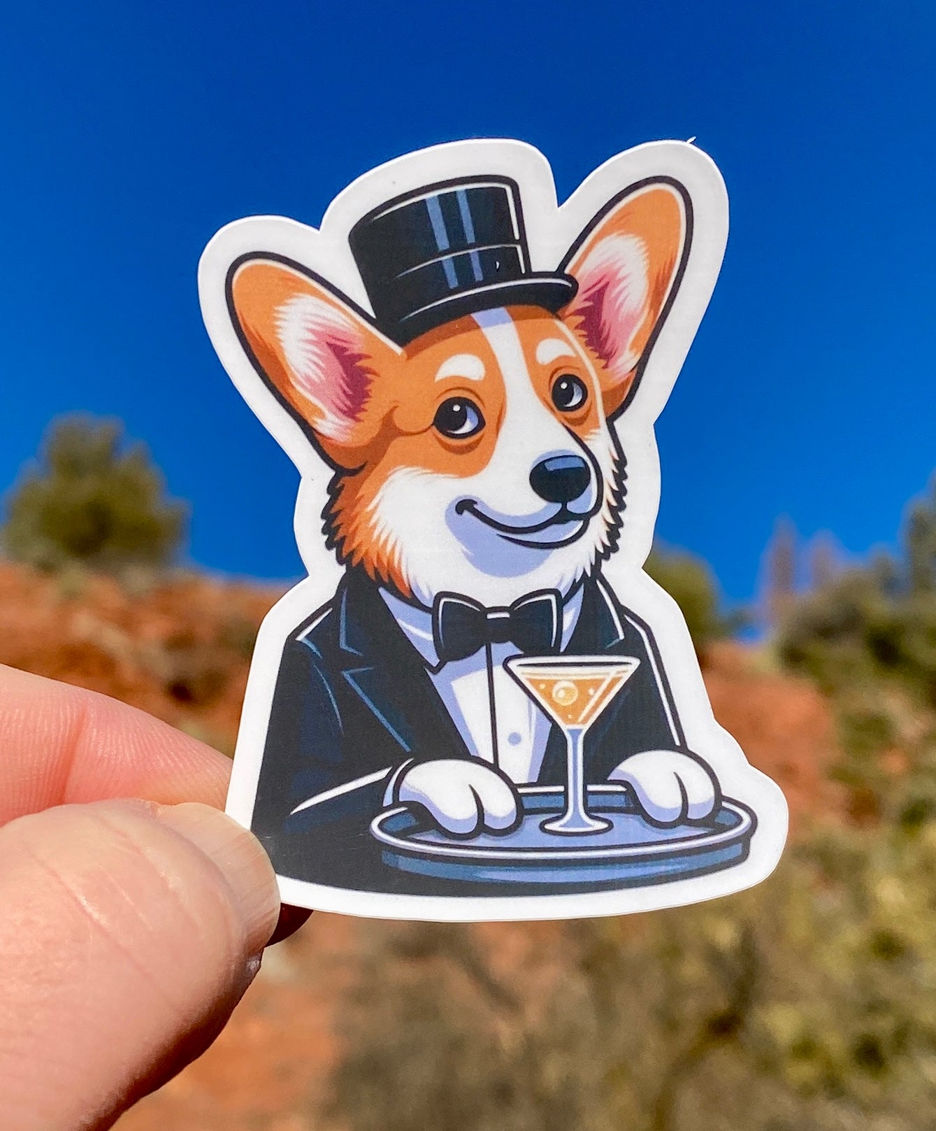 Cute Dog Bartenders Sticker, Dogs, Bartender, Border Collie, Corgi, Bulldog, Golden Doodle, Dog lovers, Dogs in clothes, sticker, decal, Dog