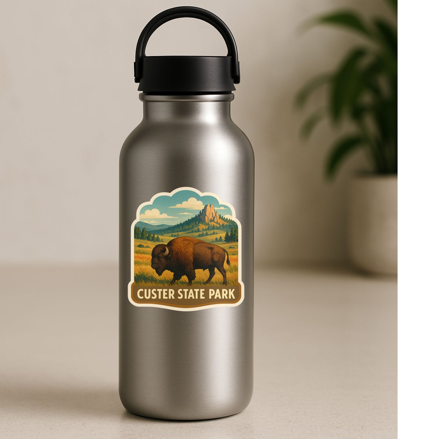 Custer State Park Bison Sticker, Bison, Travel, nature, Custer, State Parks Sticker, Sticker, Decal, vacation, hiking,Buffalo,American Bison