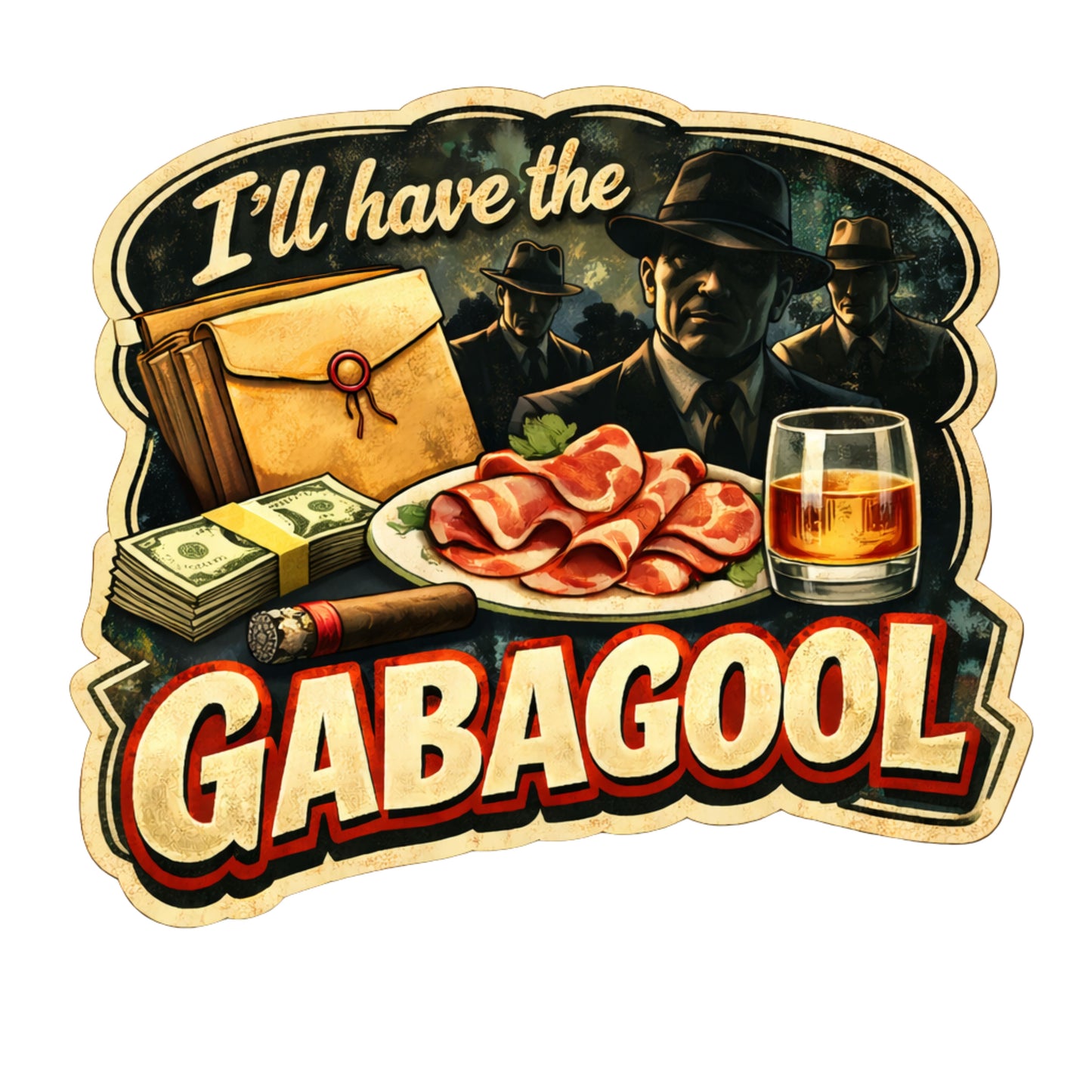 I’ll Have the Gabagool Sticker Collection, Italian Deli and Mafia show inspired stickers