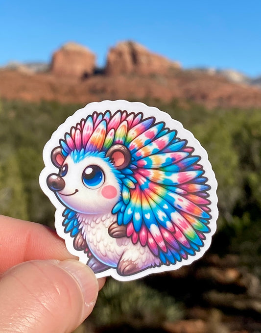 Tie-dyed animal sticker, tie-dyed, sloth, colorful sloth, Alpaca, Cow, Hedge hog, Pug, Frog, Corgi, sticker, decal, colorful,animal stickers