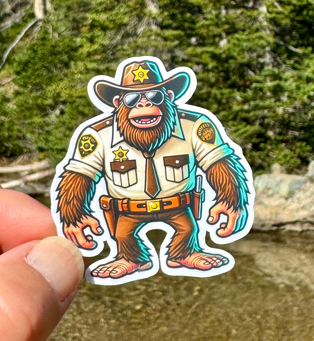 Bigfoot Sheriff Deputy Sticker, police, police officer, Cop, first responder,Sheriff, Deputy, Bigfoot Police, sticker, Law Enforcement,LEO