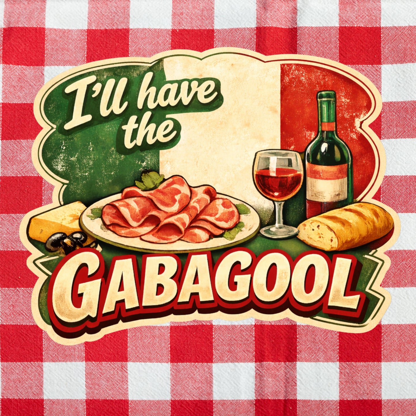 I’ll Have the Gabagool Sticker Collection, Italian Deli and Mafia show inspired stickers