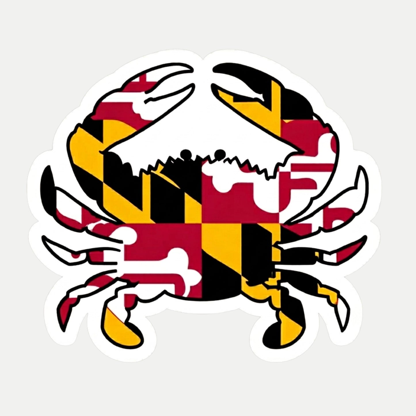Maryland Crab Sticker Bulk order, Maryland, crab, Maryland State Flag, sticker