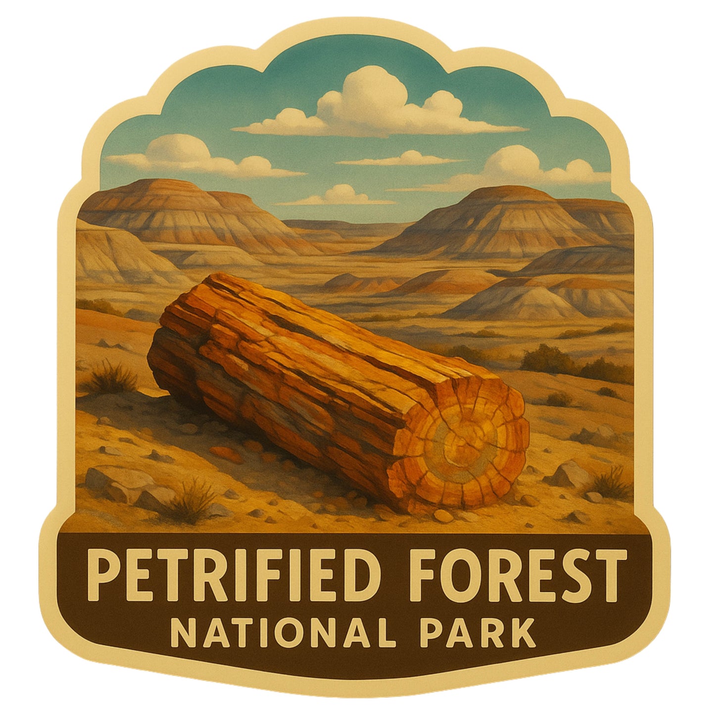 Petrified Forest National Park Sticker, Petrified Forest, Travel, Arizona, geology, adventure, Sticker, vacation,rocks,National Park sticker