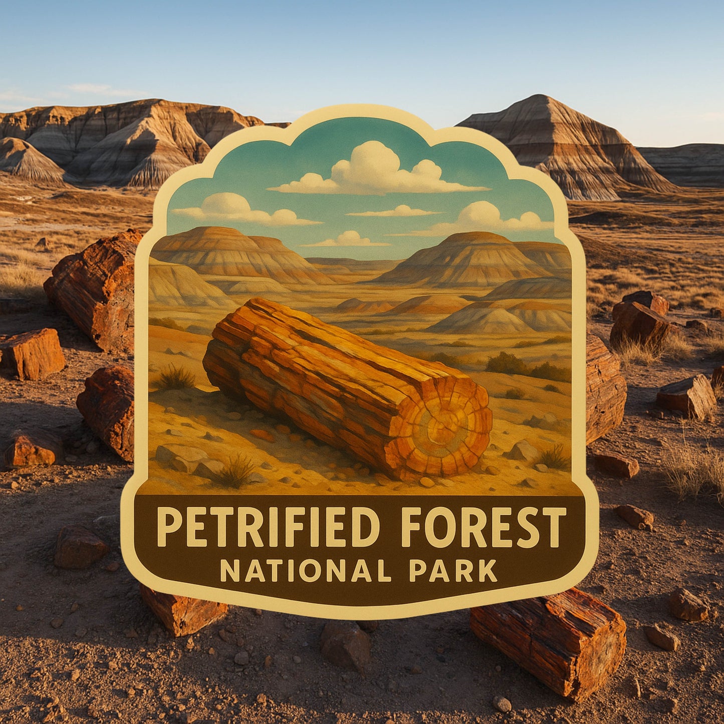 Petrified Forest National Park Sticker, Petrified Forest, Travel, Arizona, geology, adventure, Sticker, vacation,rocks,National Park sticker