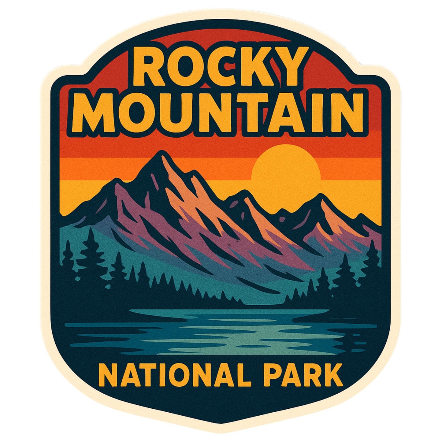 Rocky Mountain National Park Sticker, Colorado, 14er, Landscape, National Park Vinyl Decal | Hiking, Camping, Nature Sticker, sticker, travel