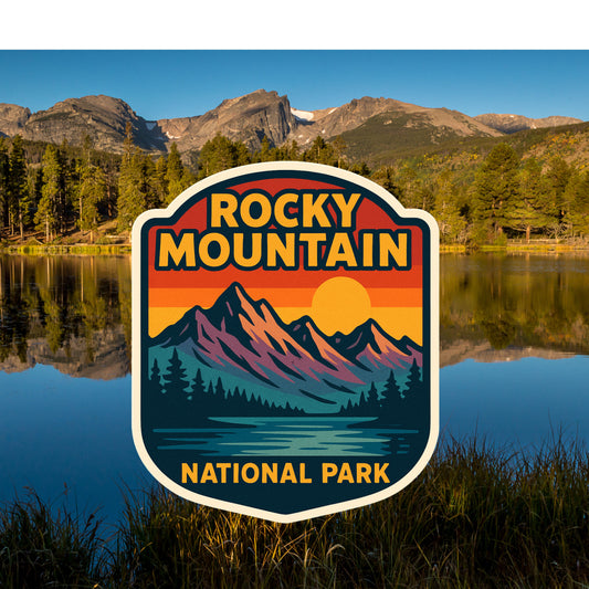 Rocky Mountain National Park Sticker, Colorado, 14er, Landscape, National Park Vinyl Decal | Hiking, Camping, Nature Sticker, sticker, travel