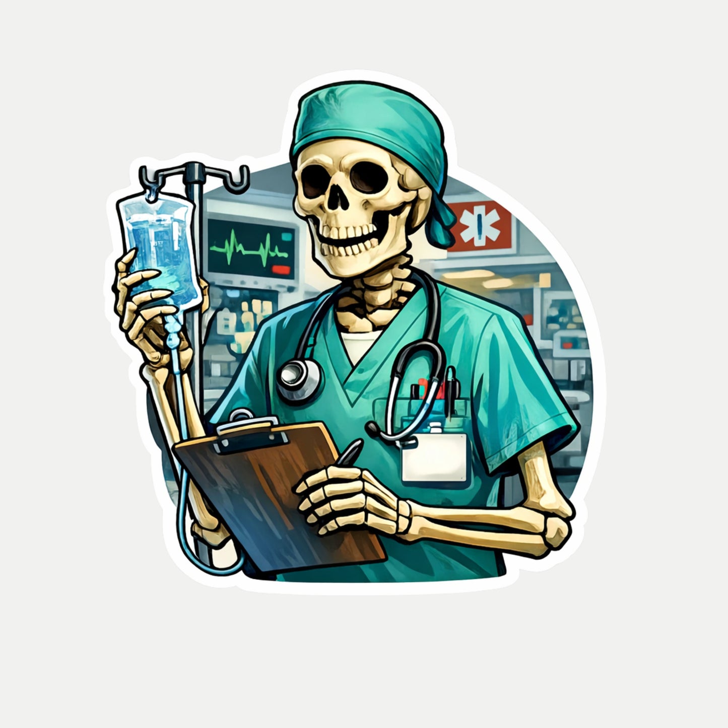Funny Healthcare Worker Gift | ER Nurse Sticker | Medical Humor | ICU Life | Healthcare Appreciation