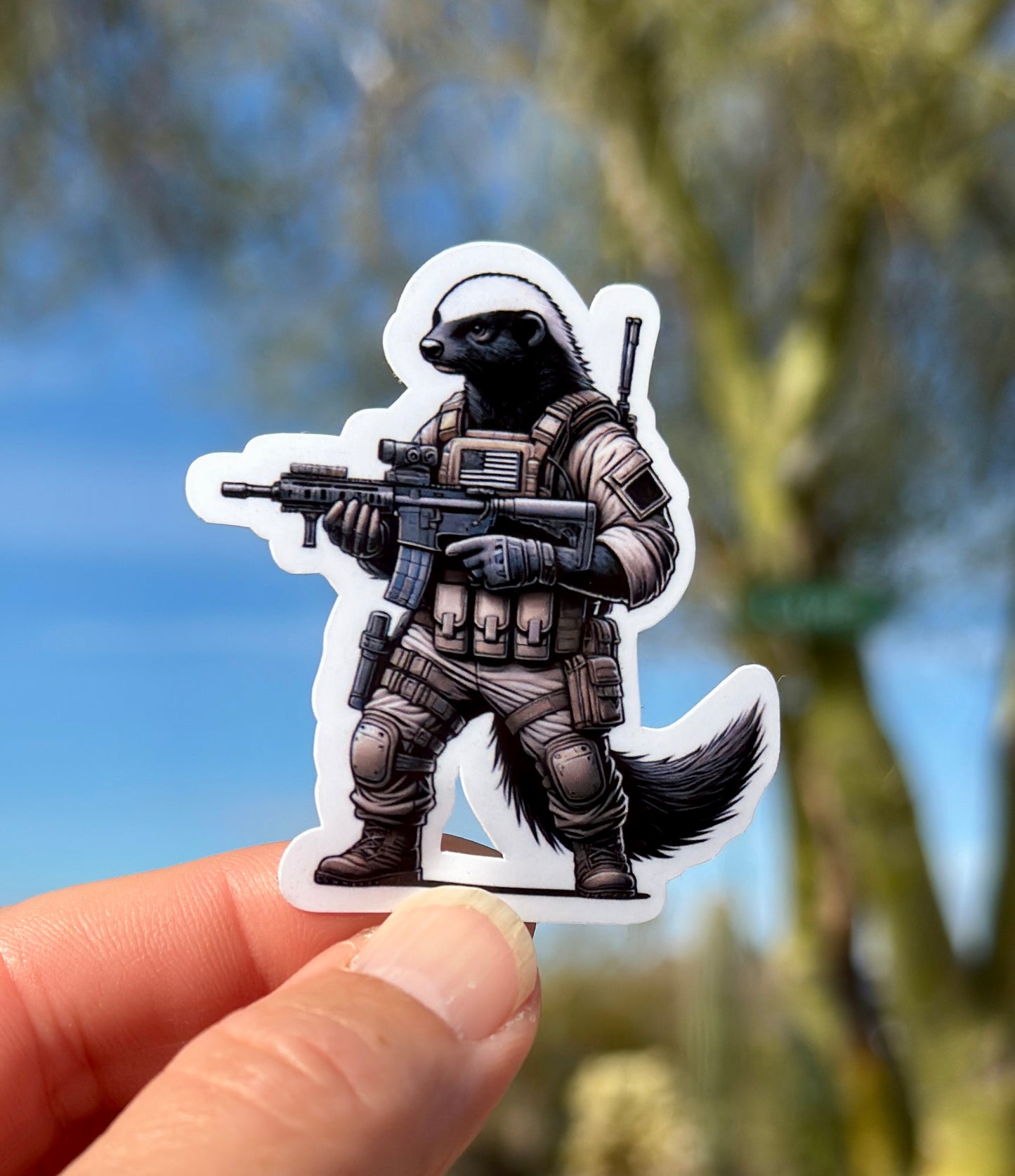 Tactical Honey Badger Sticker, Badger, tactical, operator, Tactical gear, sticker, rifle, military,police, shoot,gear,gun humor,honey badger