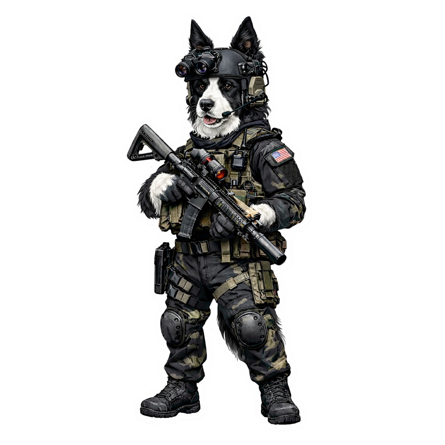 Tactical Border Collie Sticker – Funny K9 Soldier Vinyl Decal | Dog Lover & Military Humor Sticker | Cute and Rugged Die Cut Sticker |Fun (Copy) (Copy) (Copy)