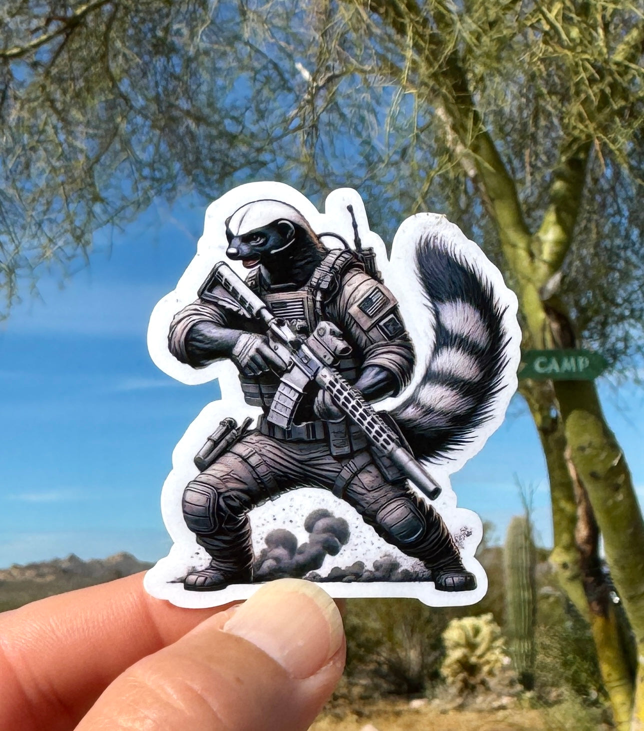 Tactical Honey Badger Sticker, Badger, tactical, operator, Tactical gear, sticker, rifle, military,police, shoot,gear,gun humor,honey badger