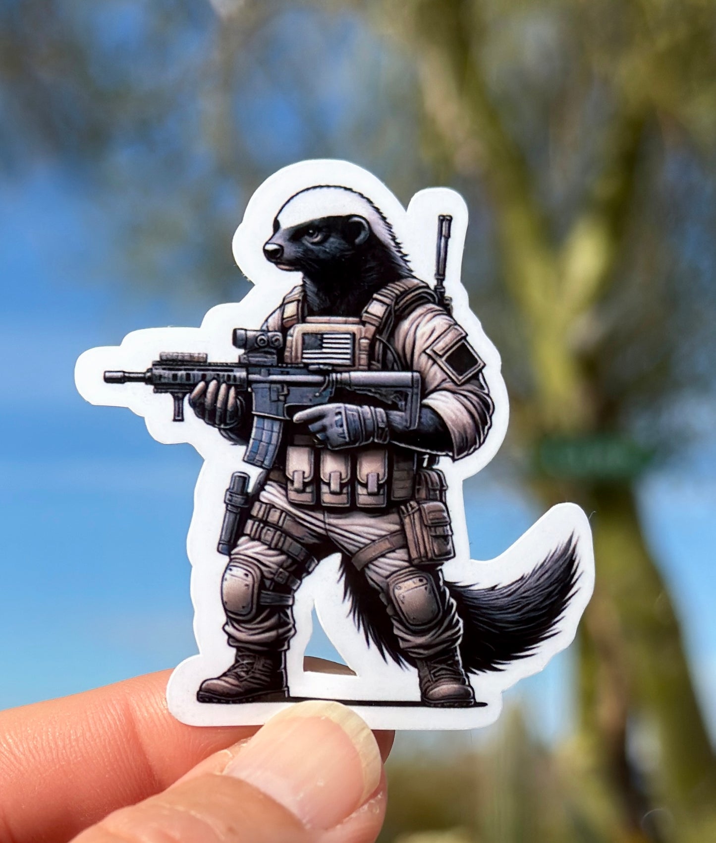 Tactical Honey Badger Sticker, Badger, tactical, operator, Tactical gear, sticker, rifle, military,police, shoot,gear,gun humor,honey badger