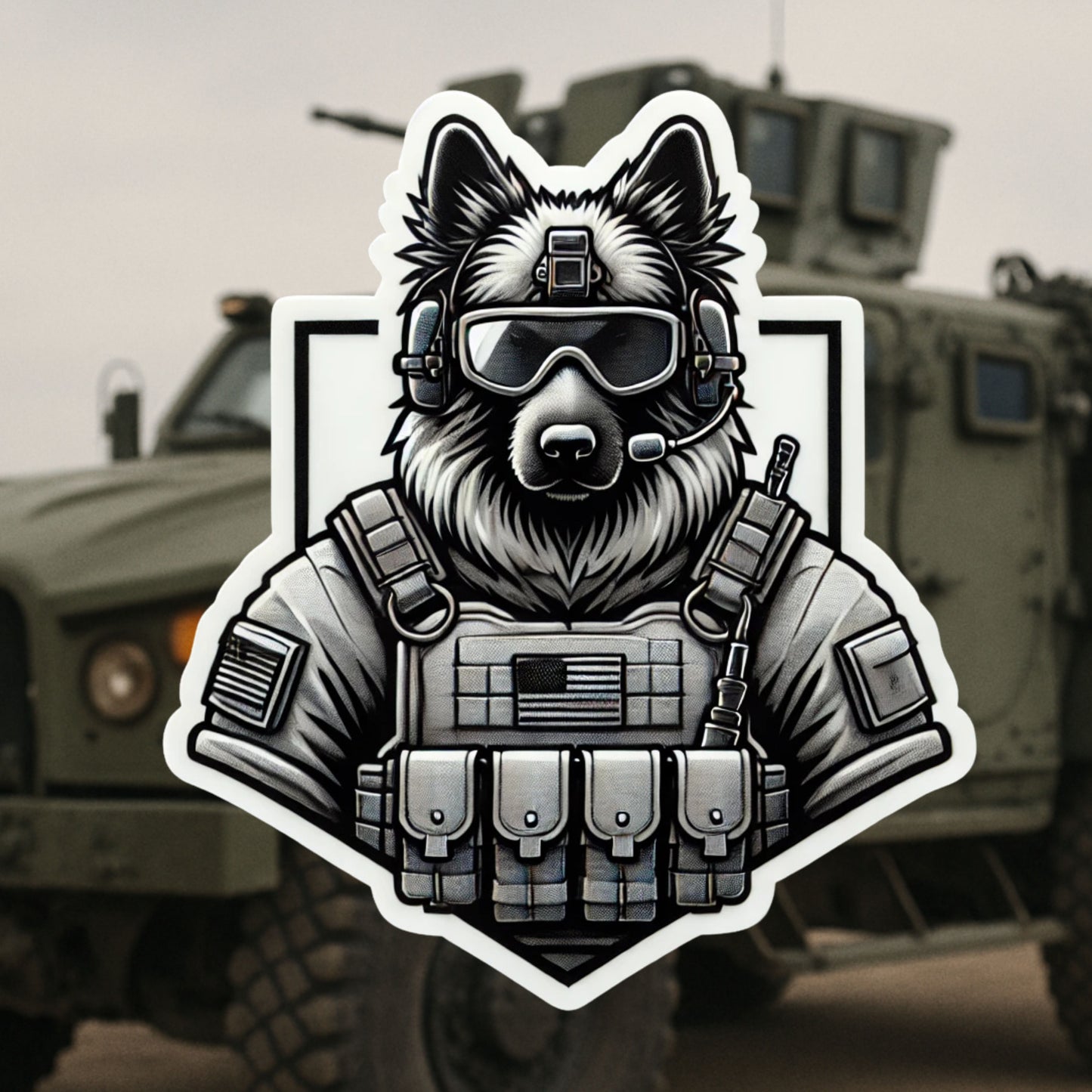 Tactical Sheepdog Sticker, police, tactical, operator, tactical gear, SWAT, military, sticker, rifle, 2A, sheepdog, guardian, dog, protector