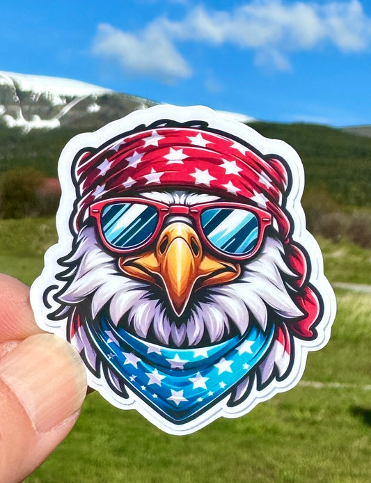 Patriotic Bald Eagle Sticker, American, America, 4th of July, Independence Day, Sticker, Freedom, Bald Eagle, Patriotic, Merica, Holiday,USA