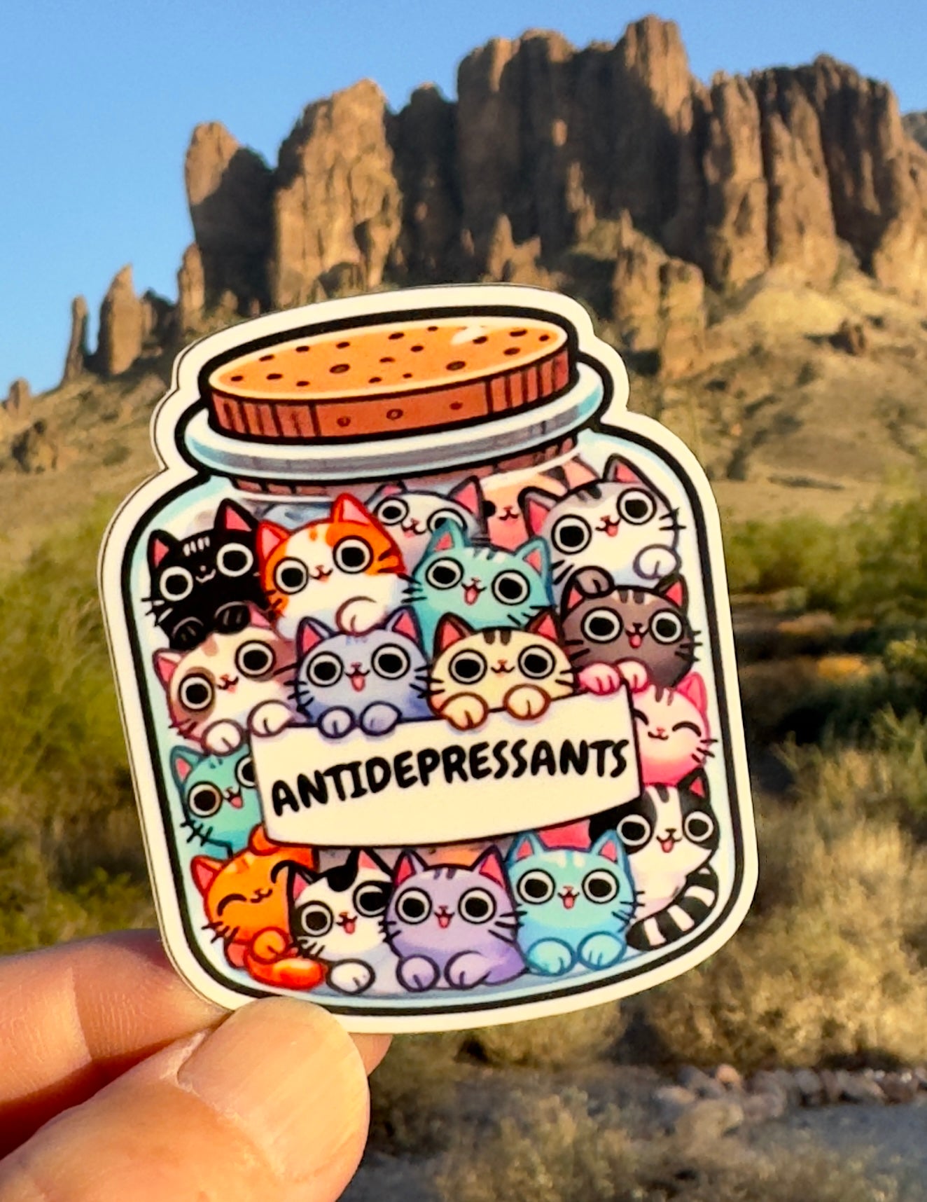 Cute Antidepressants Sticker, Border Collie, Dog Mom, Dog Lover, Frogs, Stickers, cats, antidepressants, mental health, self care, good mood