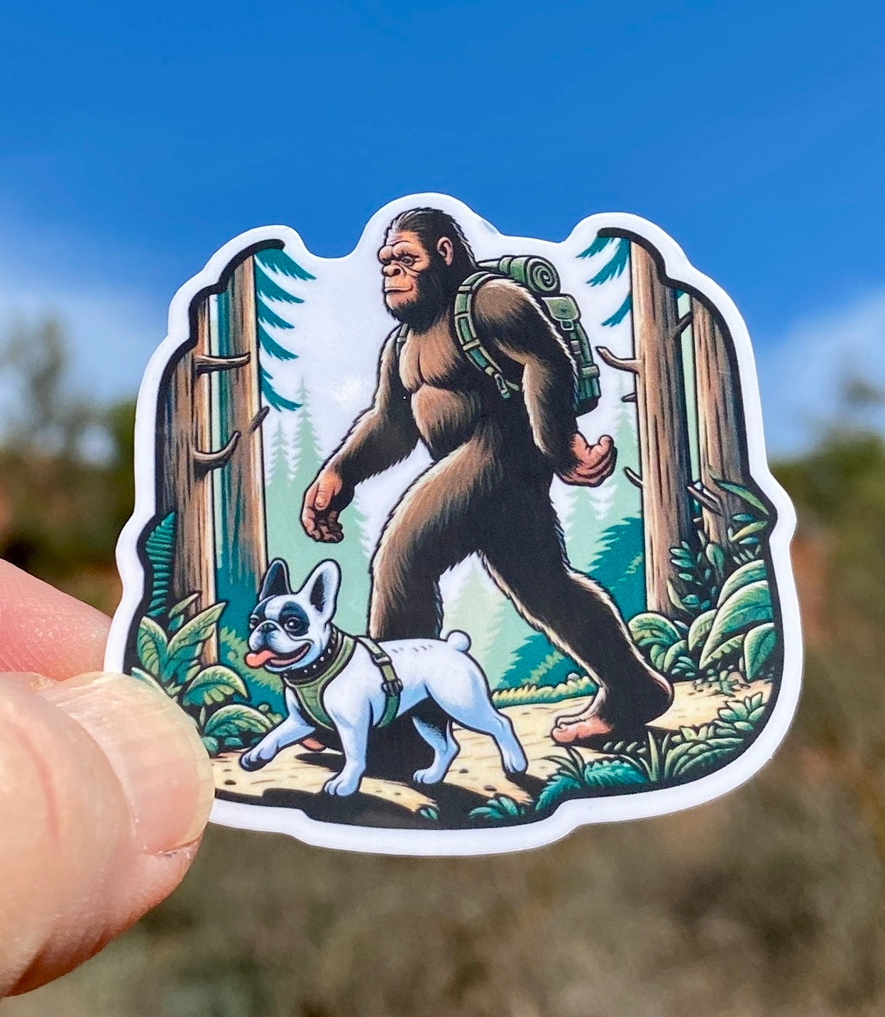 If Bigfoot had a dog Sticker, Bigfoot, Beagle, Golden Retriever, German Shepherd, Frenchie, Dog Mom, Sticker, Decal, Dog, Walking Dog, Walk