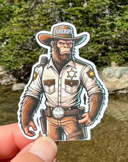 Bigfoot Sheriff Deputy Sticker, police, police officer, Cop, first responder,Sheriff, Deputy, Bigfoot Police, sticker, Law Enforcement,LEO