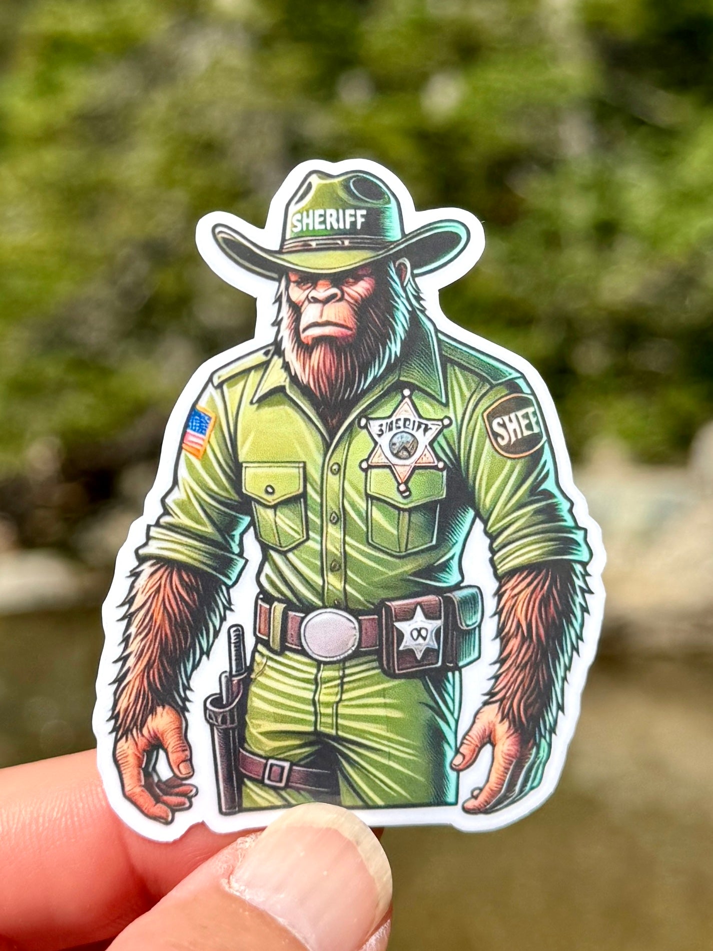 Bigfoot Sheriff Deputy Sticker, police, police officer, Cop, first responder,Sheriff, Deputy, Bigfoot Police, sticker, Law Enforcement,LEO