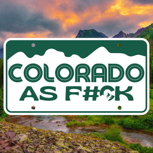 Colorado as F#ck Sticker, Colorado, Colorado license plate, Mile High, Colorado Sticker, sticker,Centennial State,Colorado AF,Colorado pride