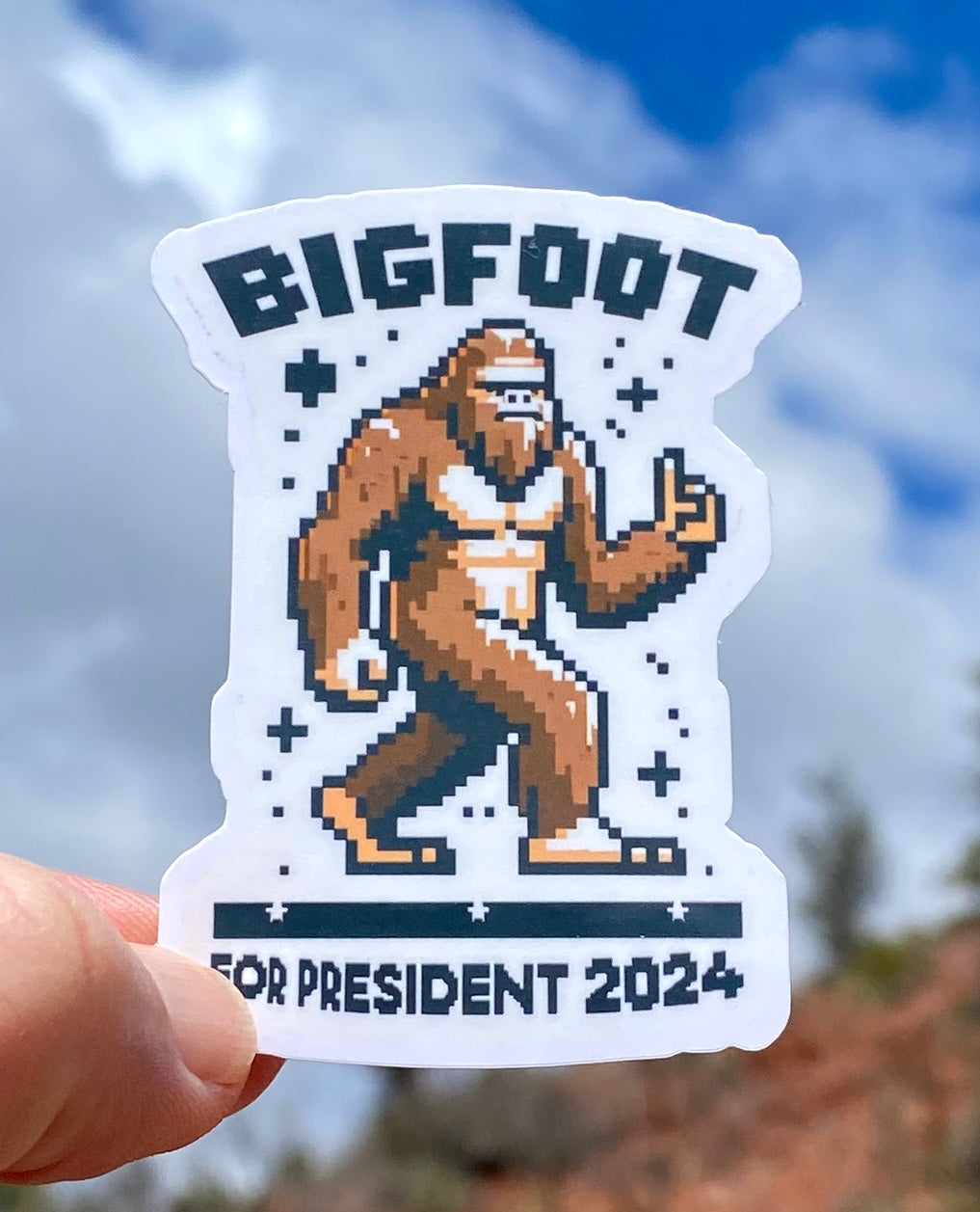 Bigfoot for President 2024 Sticker, Bigfoot, Election, Presidential Election, Sticker, Decal, Vote, Bigfoot, Election 2024, Politics,America