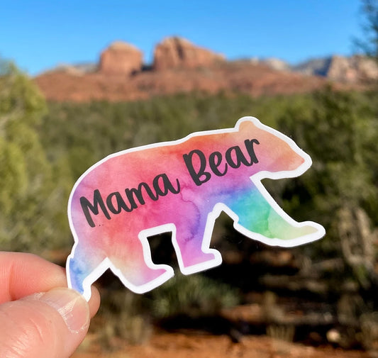 Water Color Mama Bear Sticker, Mama Bear, Mommy sticker, Gifts for Mom, Gifts for mommy, Water Colors, Bears, Gifts for her, Mommy, Mama