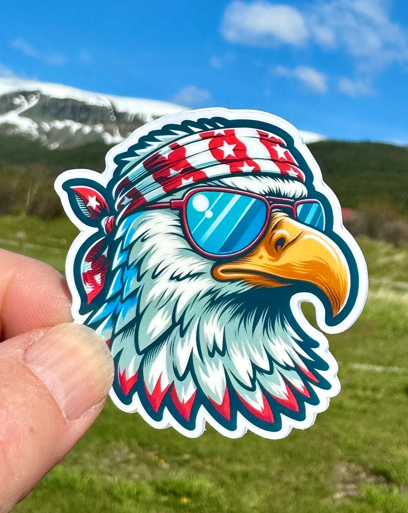 Patriotic Bald Eagle Sticker, American, America, 4th of July, Independence Day, Sticker, Freedom, Bald Eagle, Patriotic, Merica, Holiday,USA