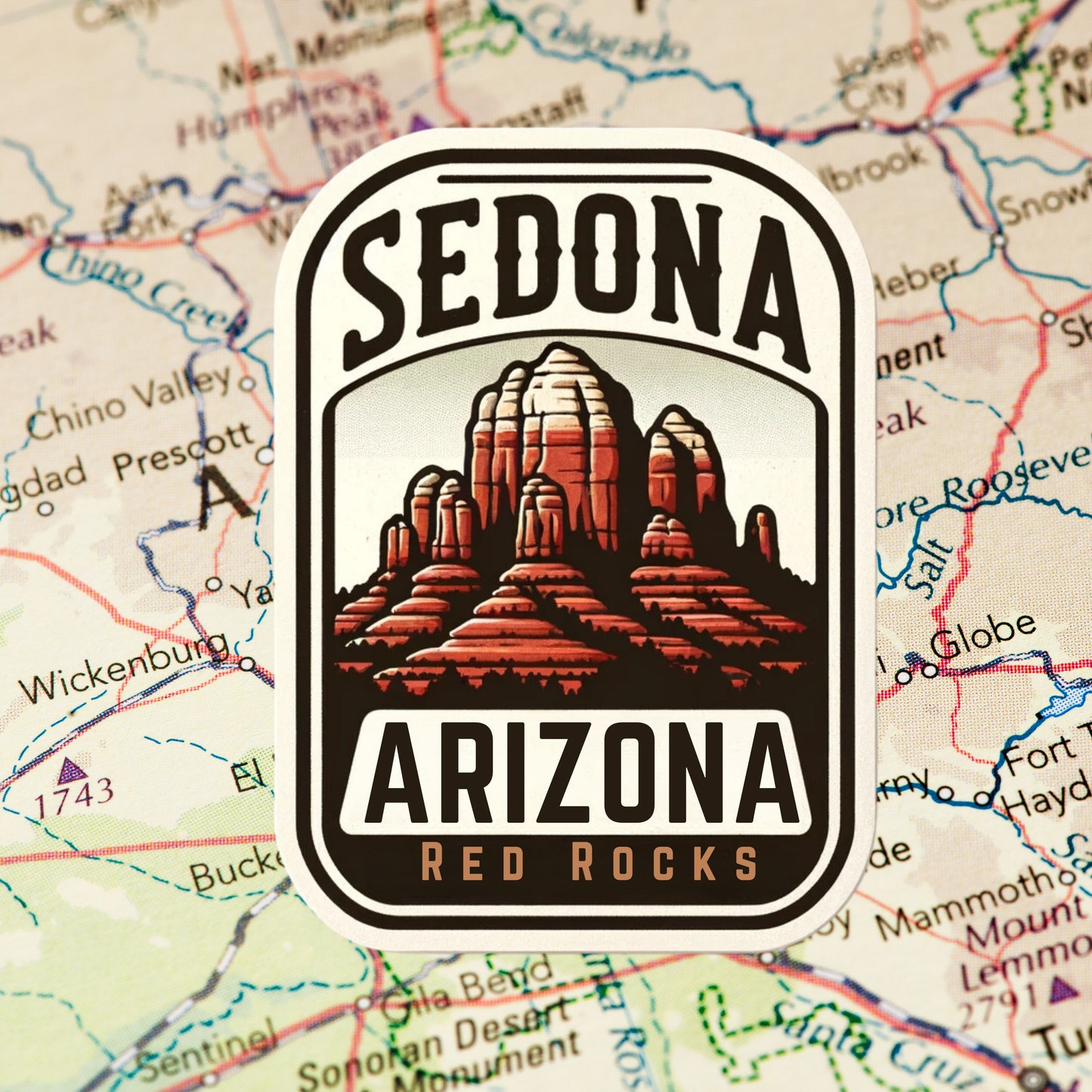 Sedona Arizona Sticker, Red Rocks, Travel, nature, Sedona, Arizona, Red Rock Country, Sedona Sticker, Sticker, Decal, vacation, travel, fun