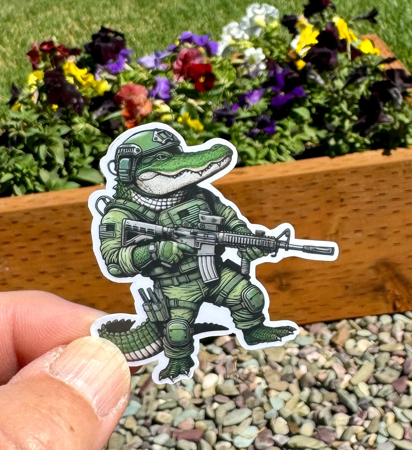 Tactical Alligator Sticker, Alligator, tactical, operator, Tactical gear, sticker, decal, gator, rifle, Florida, military, police, shoot,gun