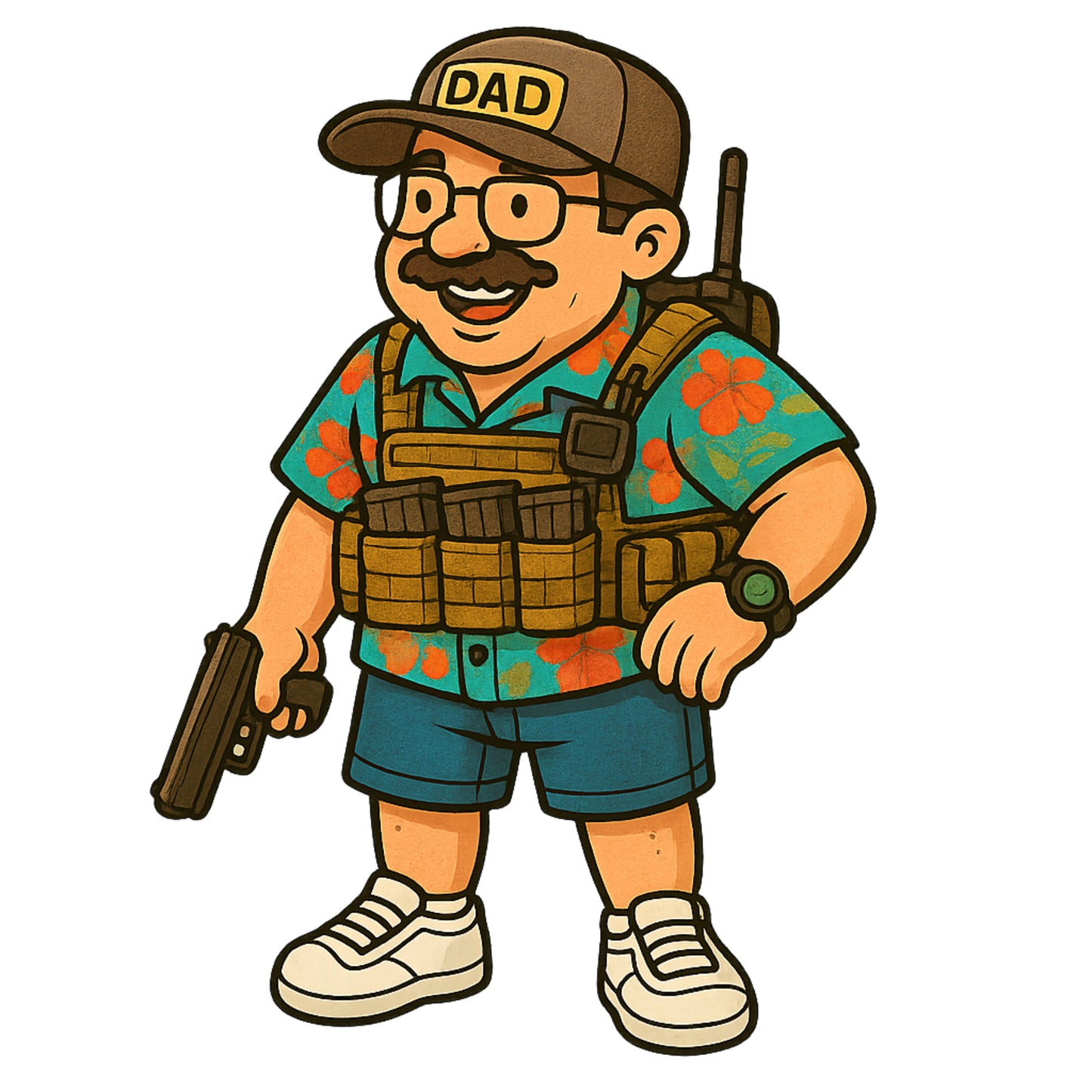 Tactical Dad Sticker, Dad, sticker, tacticool, #1 Dad, decal, Father's day, humor, satire, Father, dad joke, Tactical, Gift for Dad ,Daddy, fun