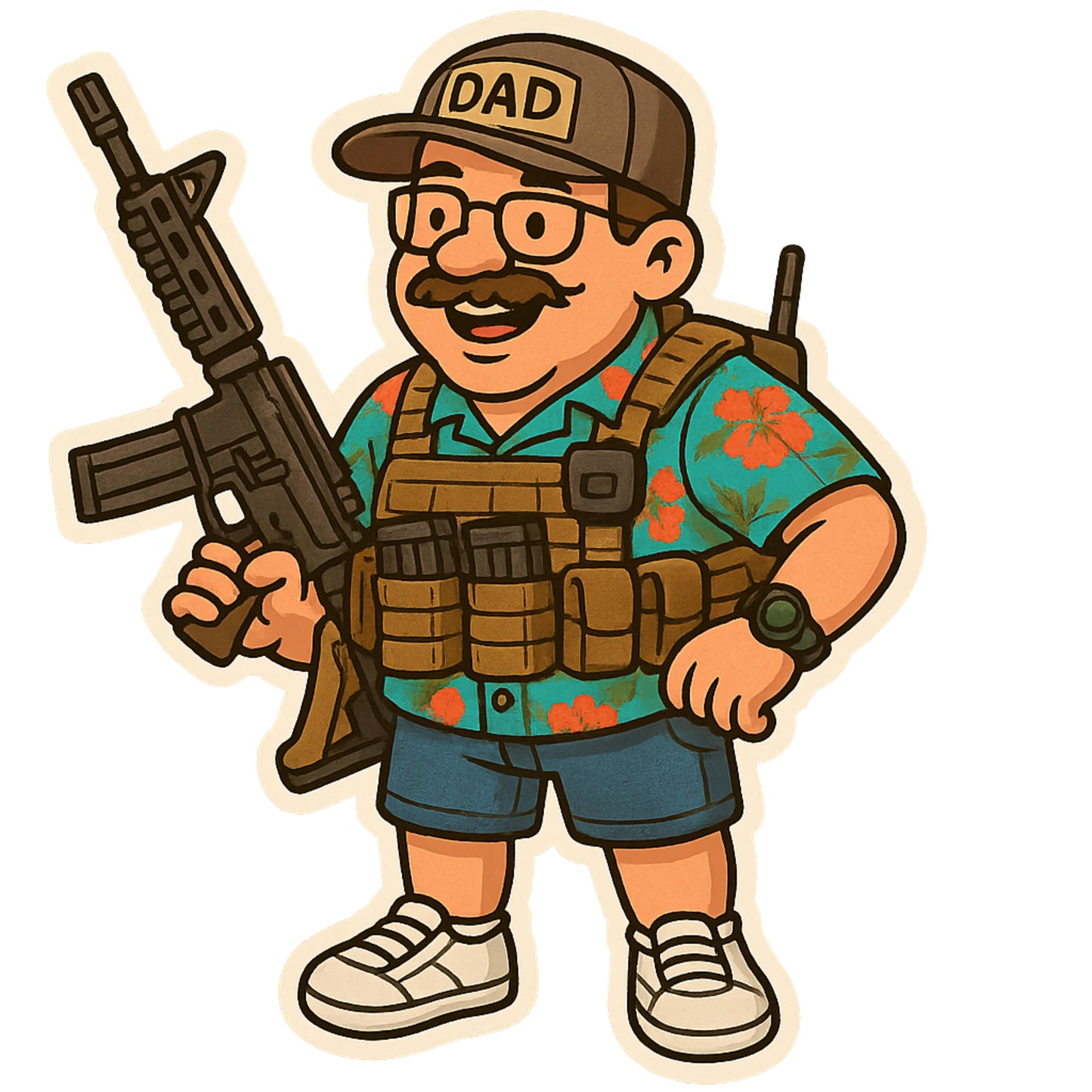 Tactical Dad Sticker, Dad, sticker, tacticool, #1 Dad, decal, Father's day, humor, satire, Father, dad joke, Tactical, Gift for Dad ,Daddy, fun