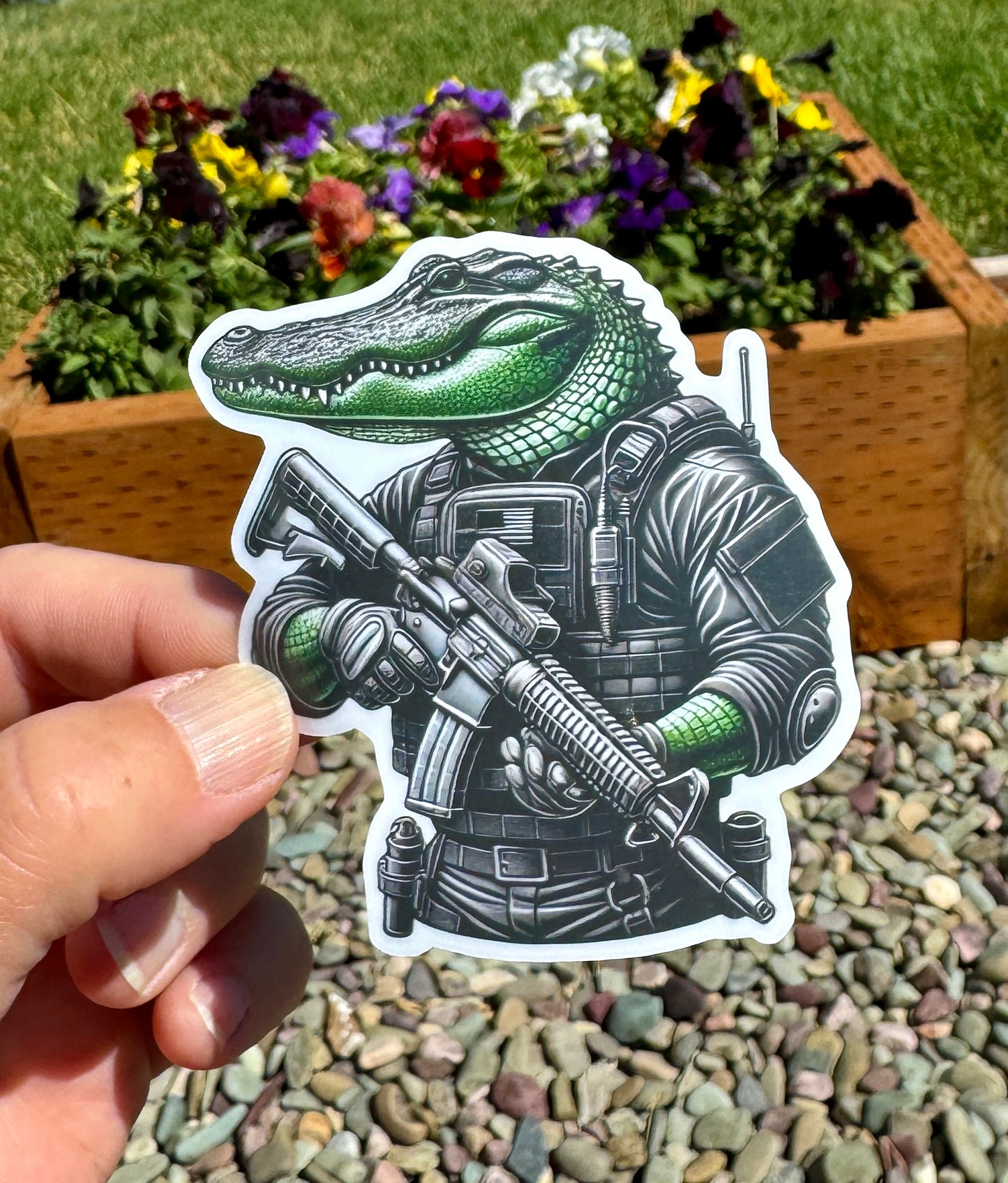 Tactical Alligator Sticker, Alligator, tactical, operator, Tactical gear, sticker, decal, gator, rifle, Florida, military, police, shoot,gun