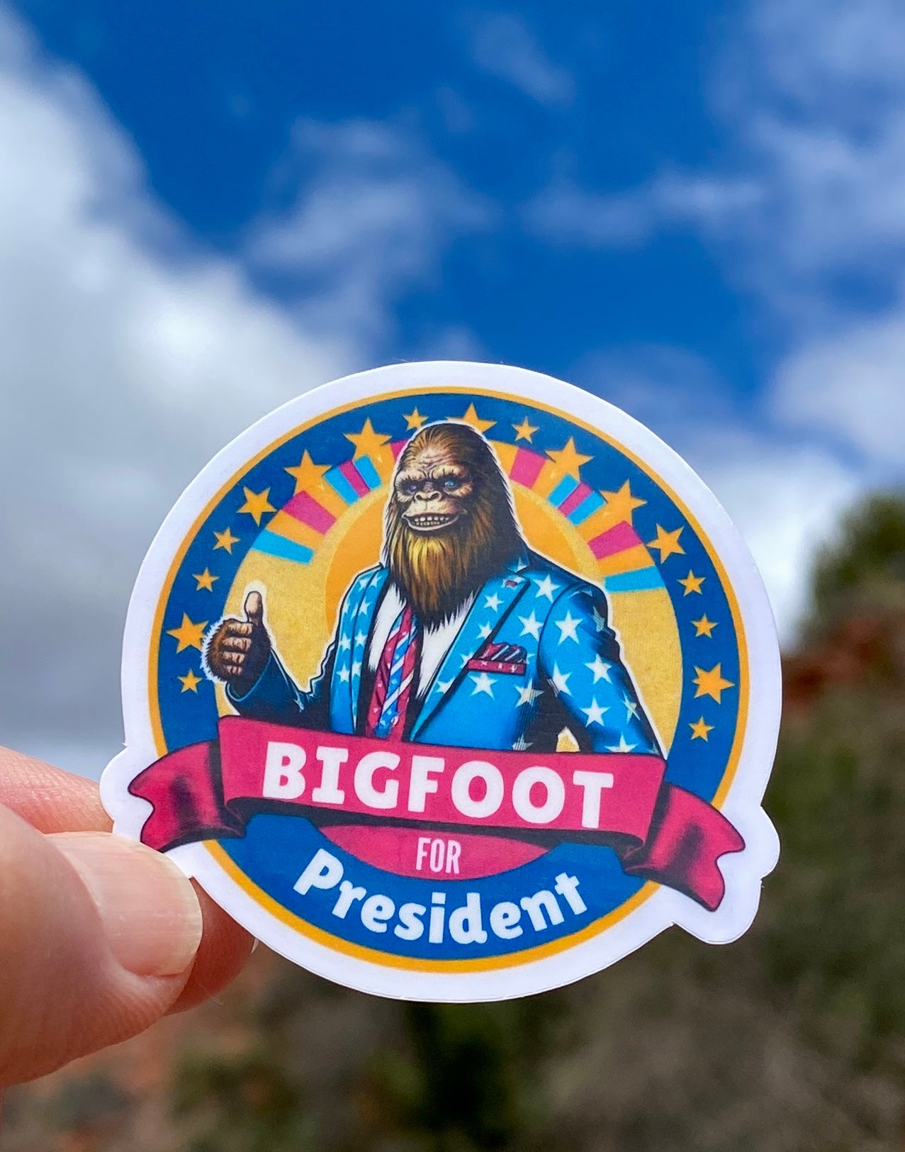 Bigfoot for President 2024 Sticker, Bigfoot, Election, Presidential Election, Sticker, Decal, Vote, Bigfoot, Election 2024, Politics,America